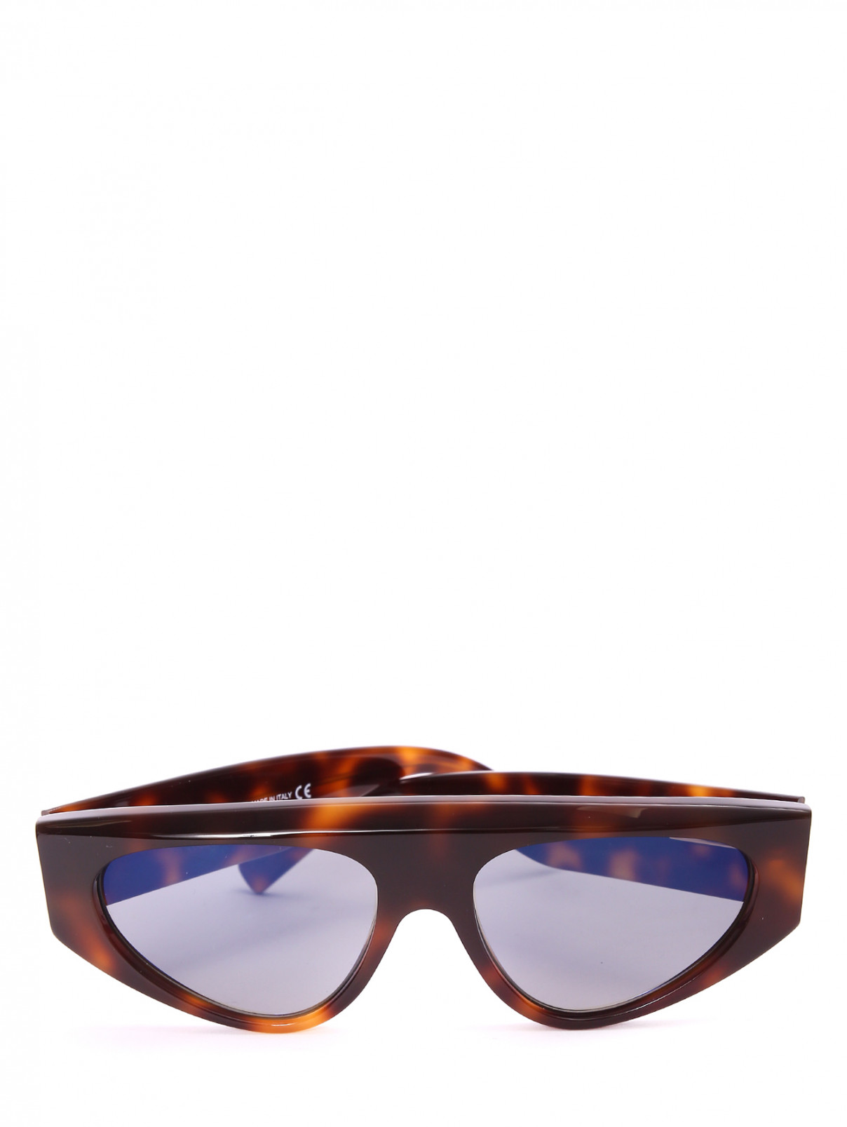 Очки солнцезащитные в оправе из пластика с узором Max Mara  –  Общий вид  – Цвет:  Коричневый