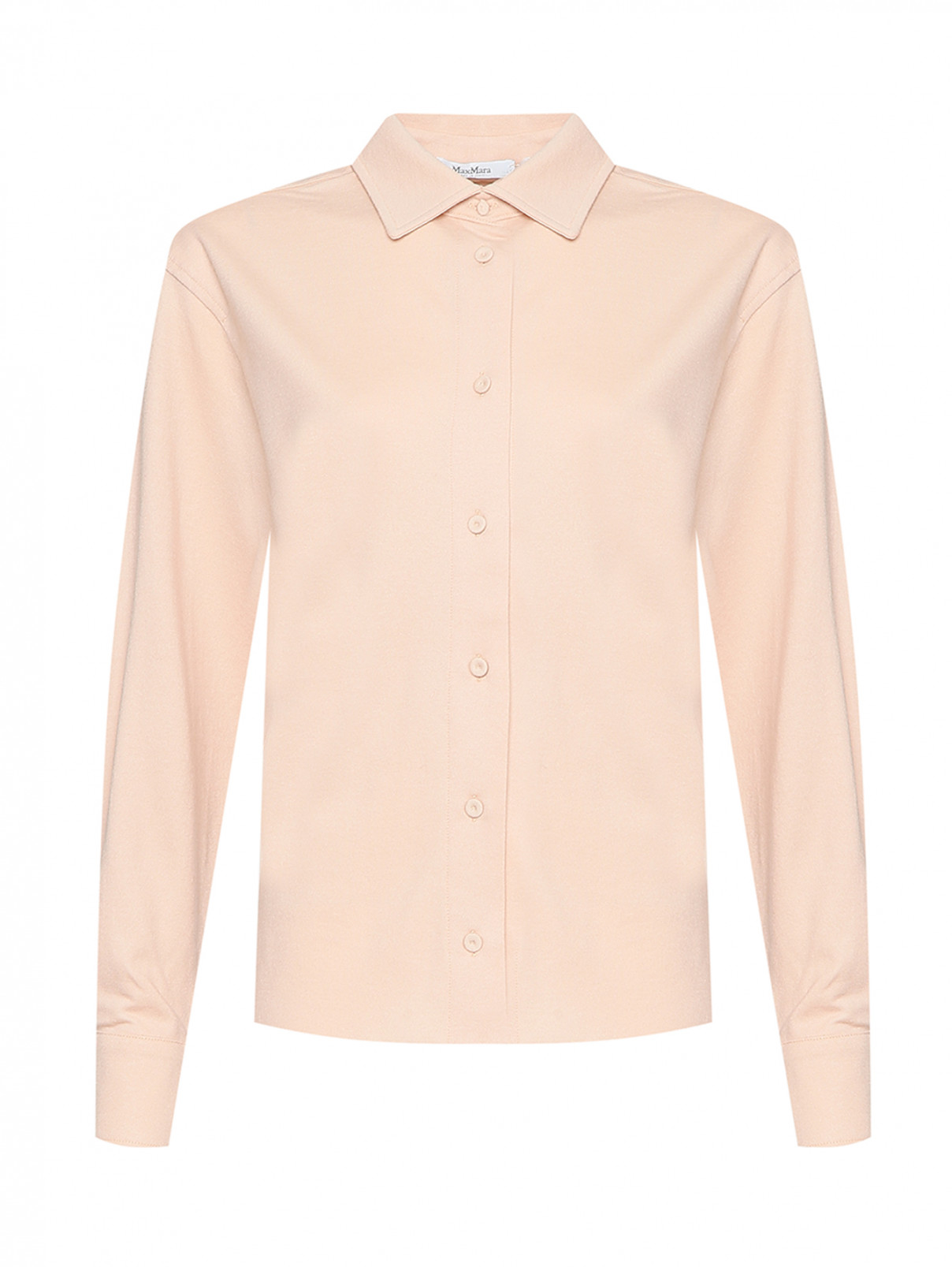 Трикотажная рубашка свободного кроя Max Mara  –  Общий вид  – Цвет:  Розовый