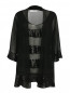 Блуза из  шелка декорированная пайетками с накидкой  в комплекте Marina Rinaldi  –  Общий вид