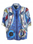 Блуза из шелка свободного кроя с принтом Etro  –  Общий вид