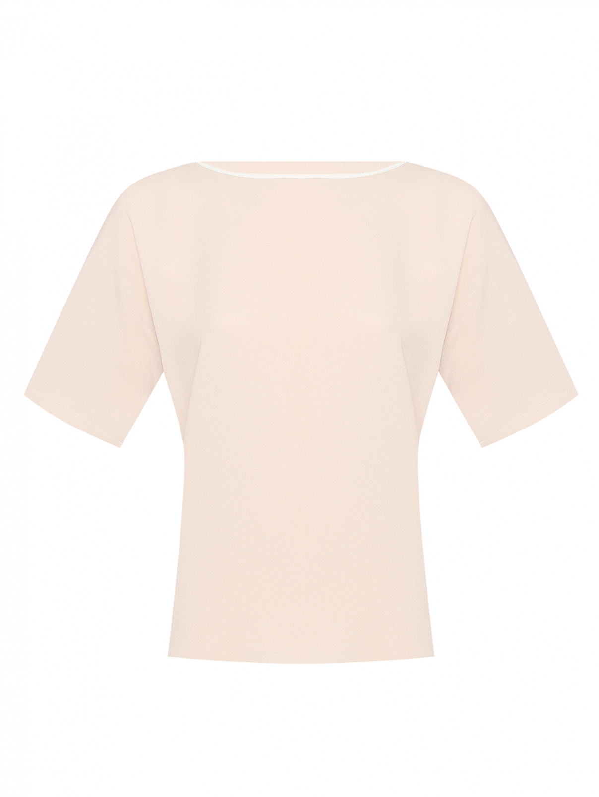 Однотонная блуза с контрастной отделкой Fabiana Filippi  –  Общий вид