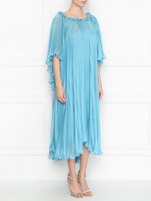 Платье из шелка плиссированное Alberta Ferretti - МодельВерхНиз