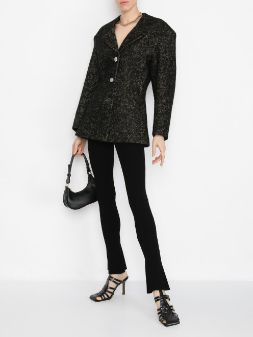 Расклешенные брюки на резинке с разрезом Ermanno Scervino - МодельОбщийВид