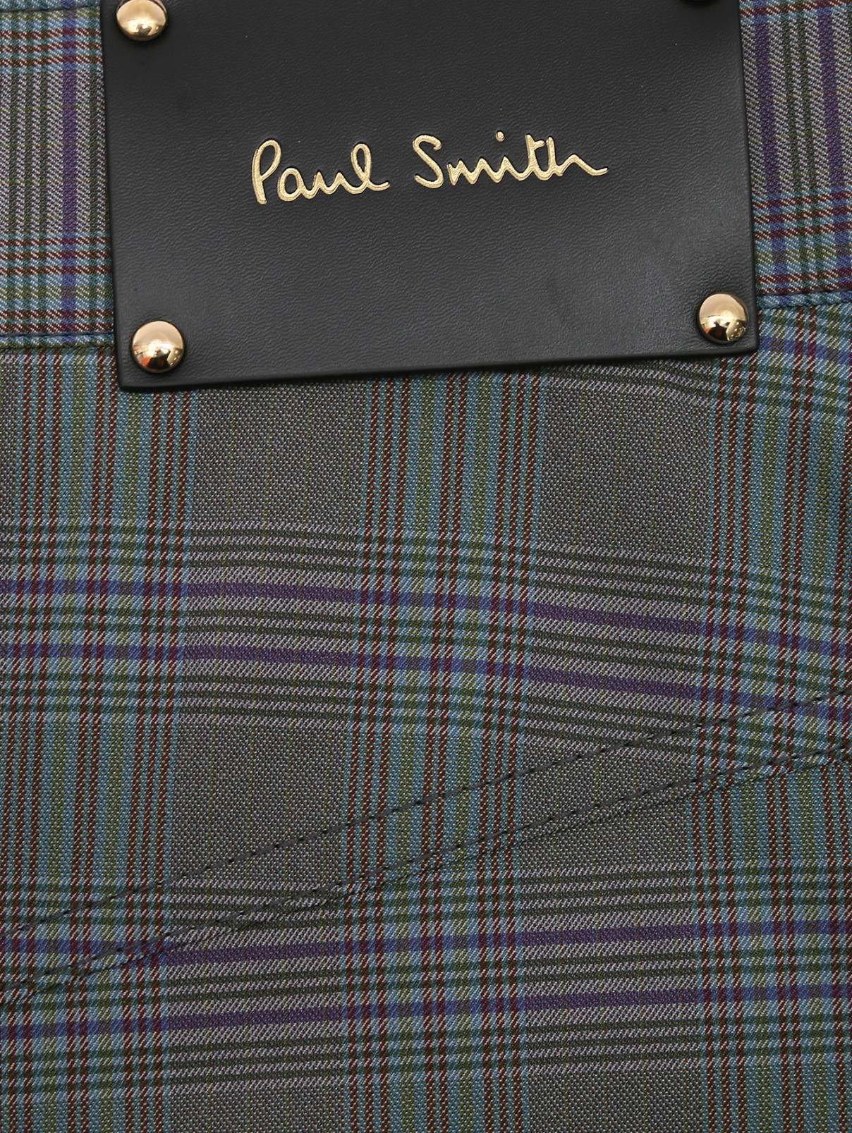 Юбка карандаш в клетку Paul Smith  –  Деталь1  – Цвет:  Серый