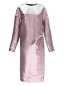 Платье-футляр с драпировкой из ткани с эффектом "металлик" Jil Sander  –  Общий вид