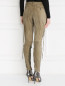 Кожаные брюки с декоративной шнуровкой Barbara Bui  –  Модель Верх-Низ1