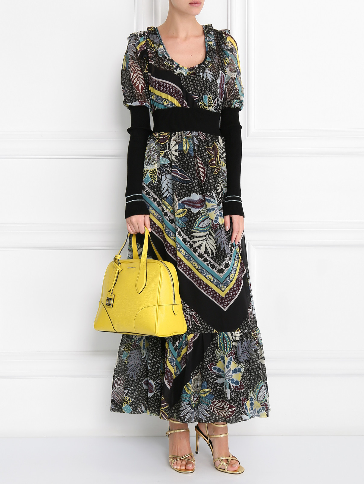 Платье-макси с цветочным принтом Isola Marras  –  Модель Общий вид  – Цвет:  Узор