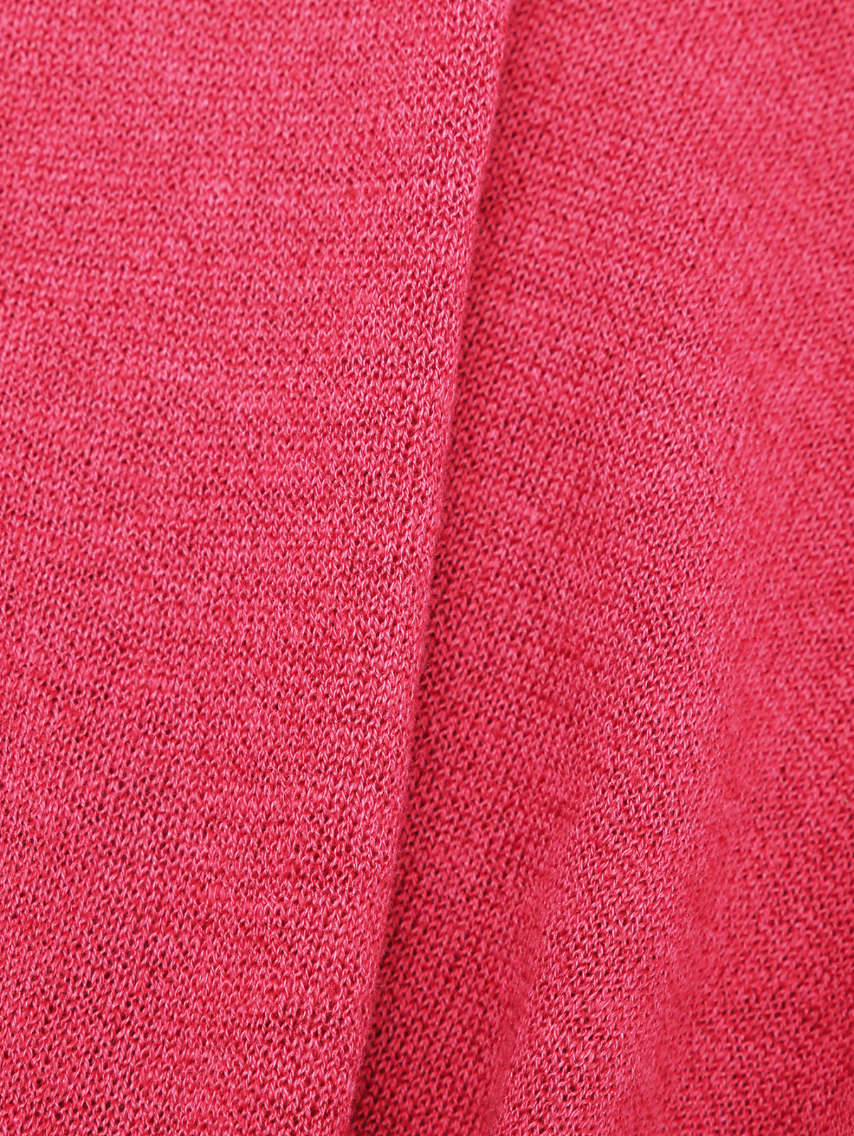 Однотонная футболка из льняного волокна Persona by Marina Rinaldi  –  Деталь1  – Цвет:  Красный