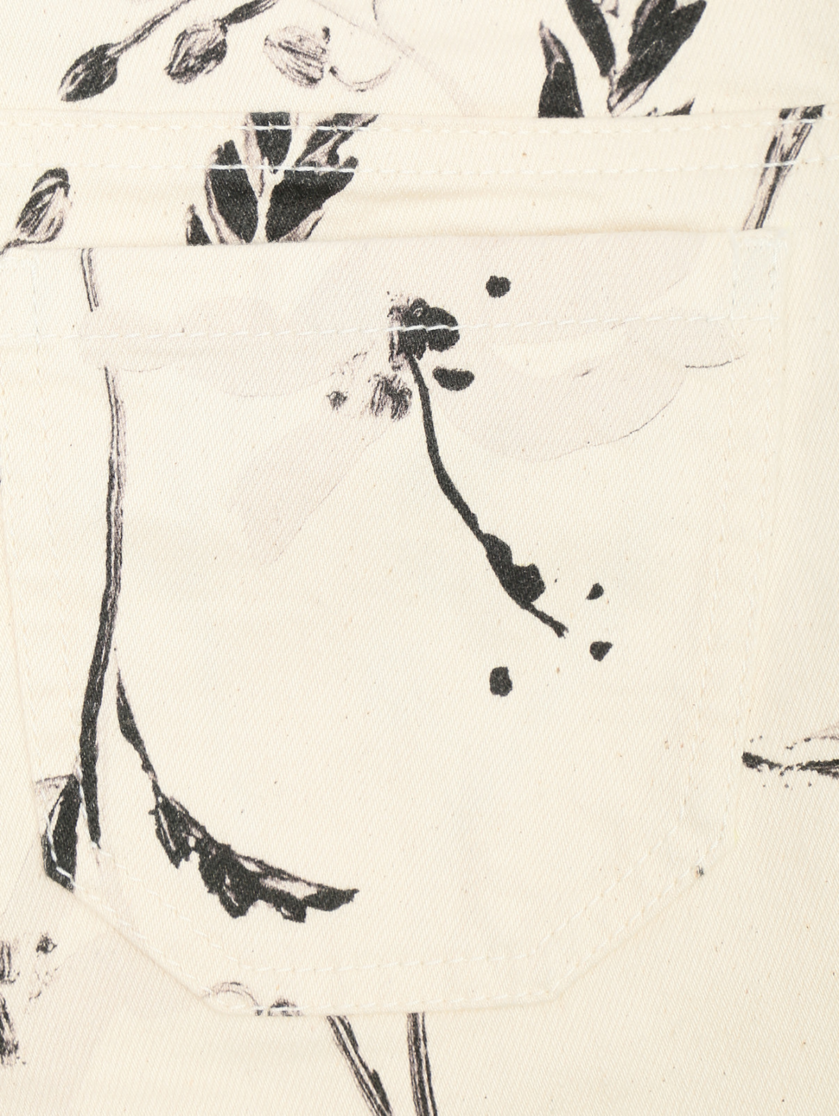 Брюки узкие с растительным узором Dorothee Schumacher  –  Деталь  – Цвет:  Белый