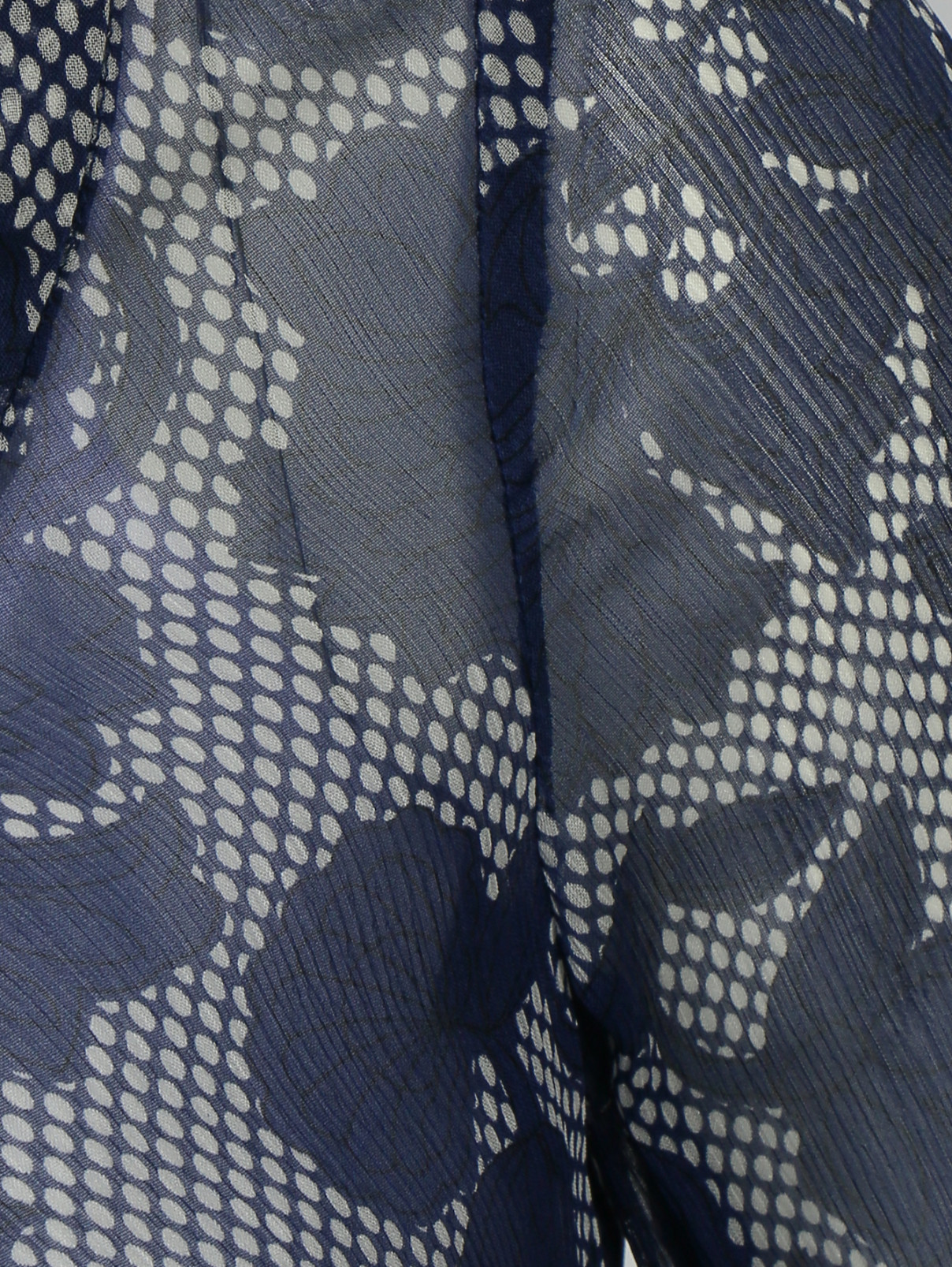 Шелковая блуза с подкладом Armani Jeans  –  Деталь1  – Цвет:  Синий