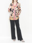 Блуза из шелка с цветочным узором Luisa Spagnoli  –  МодельОбщийВид