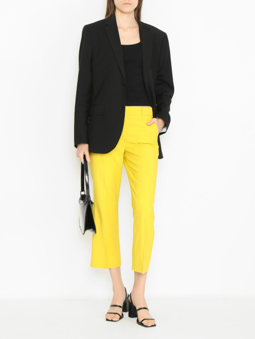 Брюки однотонные из льна Sportmax - МодельОбщийВид
