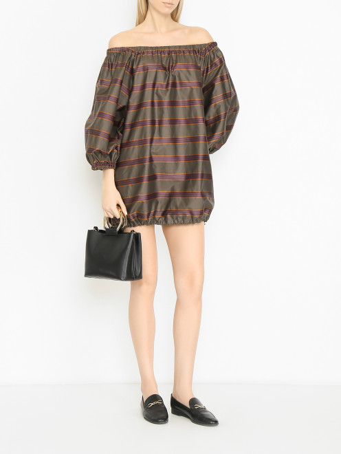 Платье в полоску с открытыми плечами Max Mara - МодельОбщийВид