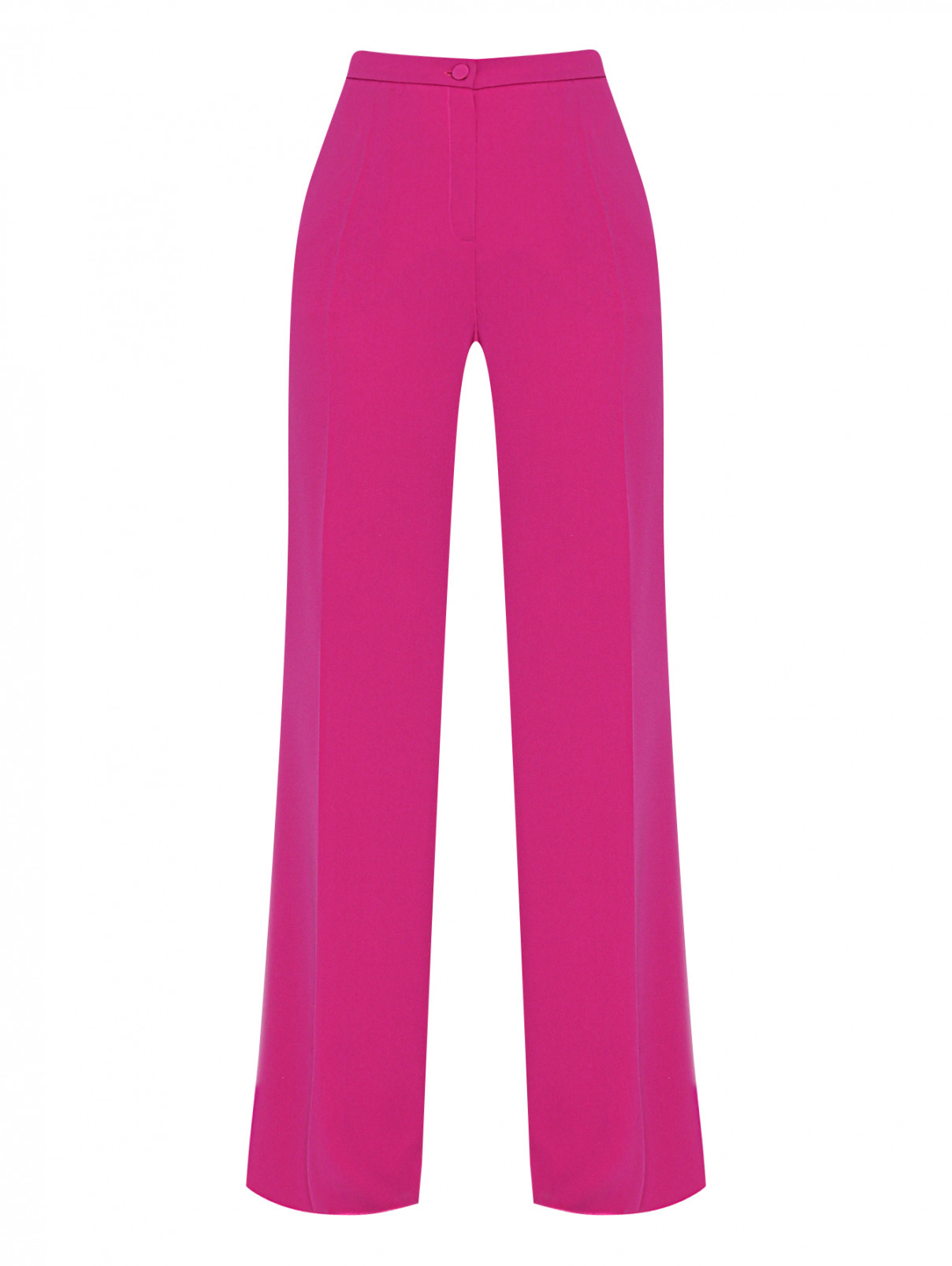 Брюки прямого кроя с карманами Marina Rinaldi  –  Общий вид  – Цвет:  Фиолетовый