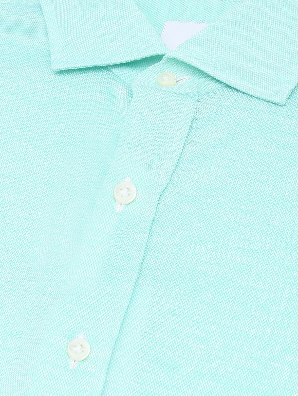 Рубашка из хлопка с узором Giampaolo  –  Деталь  – Цвет:  Зеленый