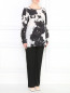 Блуза из шелка с цветочным узором Marina Rinaldi  –  Модель Общий вид