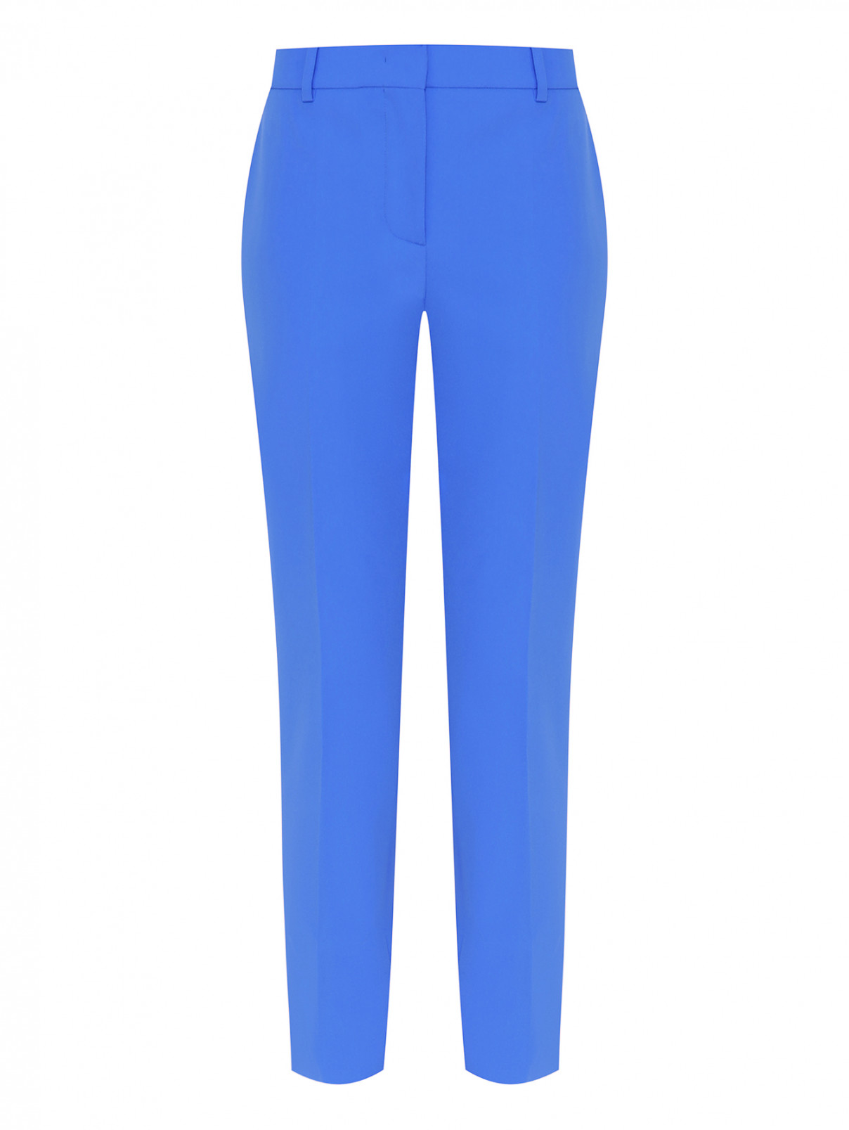 Укороченные брюки с карманами Moschino Boutique  –  Общий вид  – Цвет:  Синий