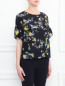 Блуза из шелка с цветочным узором Weekend Max Mara  –  МодельВерхНиз