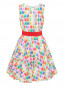Платье из хлопка с узором Moschino Teen  –  Общий вид