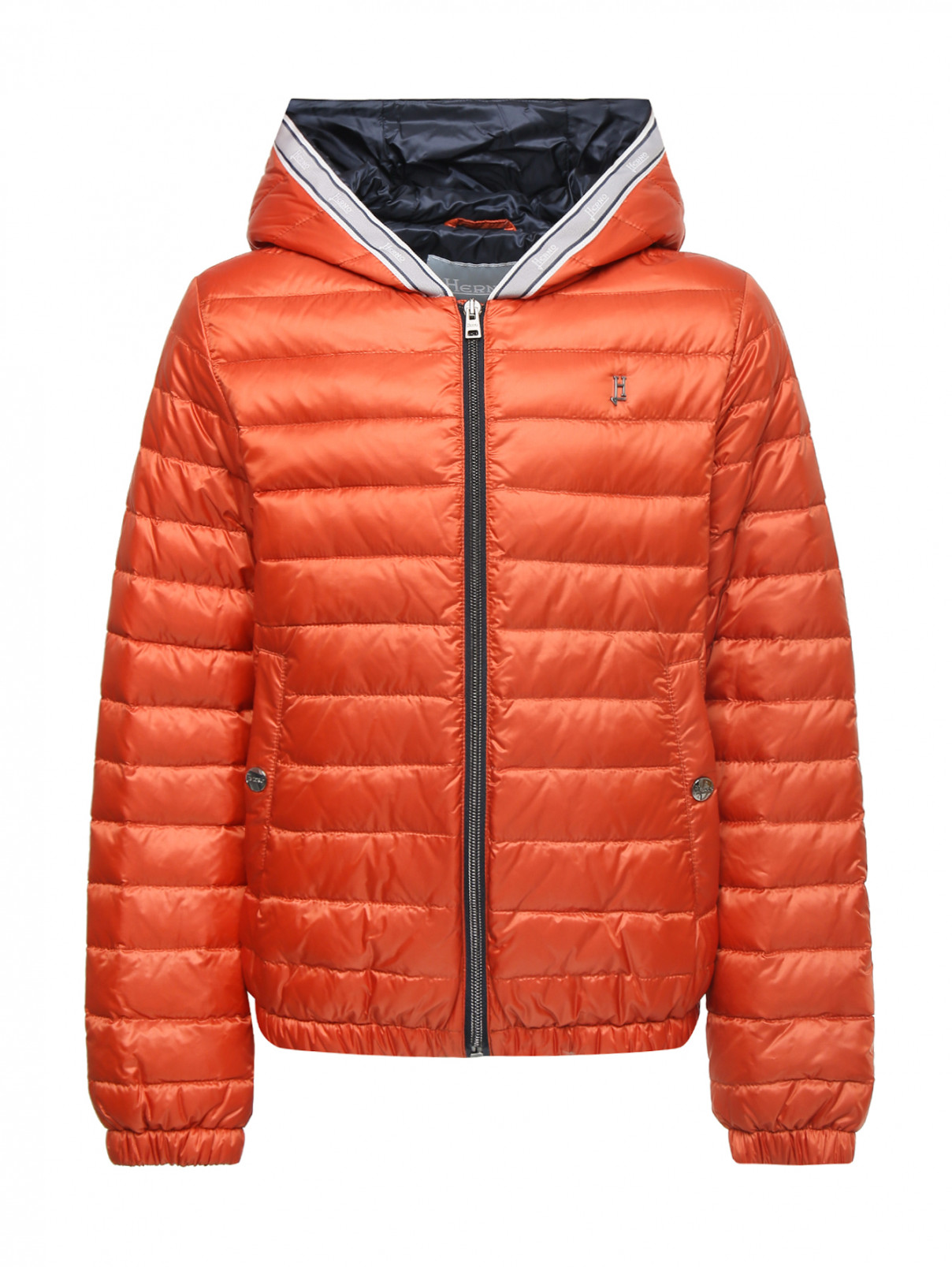 Стеганая куртка с карманами Herno  –  Общий вид  – Цвет:  Оранжевый