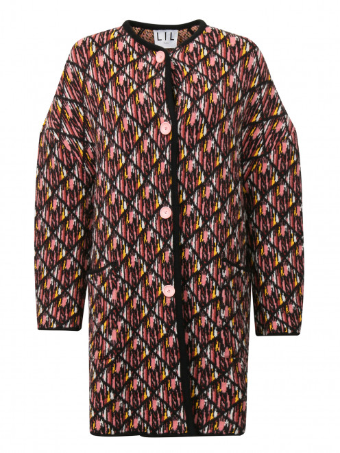 Пальто из смешанной шерсти с накладными карманами Lil pour l'Autre - Общий вид
