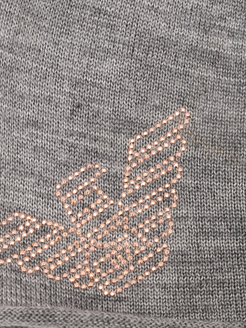 Шапка мелкой вязки с логотипом - Деталь1