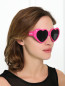 Солнцезащитные очки в пластиковой оправе в форме сердца Moschino  –  Модель Общий вид