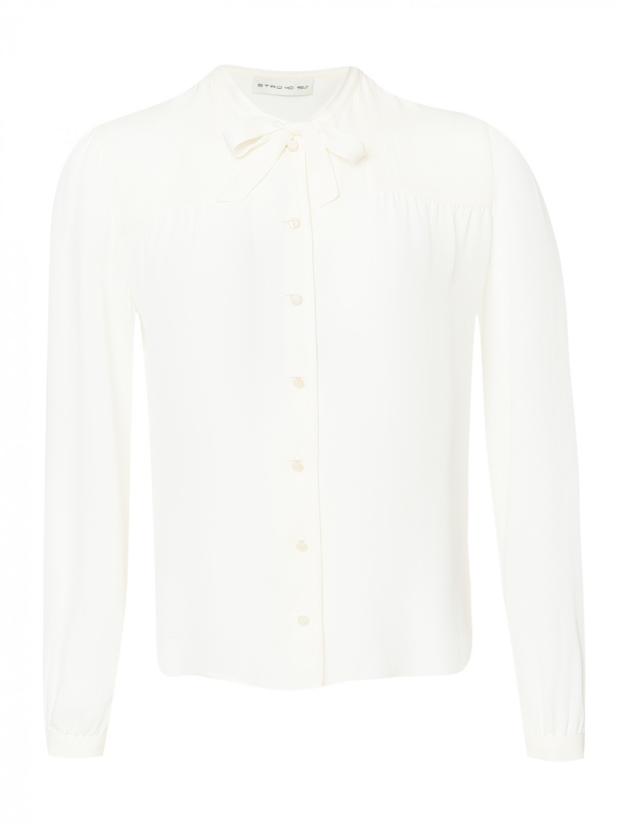 Блуза из шелка свободного кроя Etro  –  Общий вид  – Цвет:  Белый