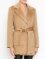 Укороченное пальто из шерсти с поясом Max&Co  –  МодельВерхНиз