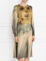 Платье из ткани с принтом Moschino  –  МодельВерхНиз