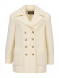 Двубортное шерстяное пальто с боковыми карманами Moschino Boutique  –  Общий вид