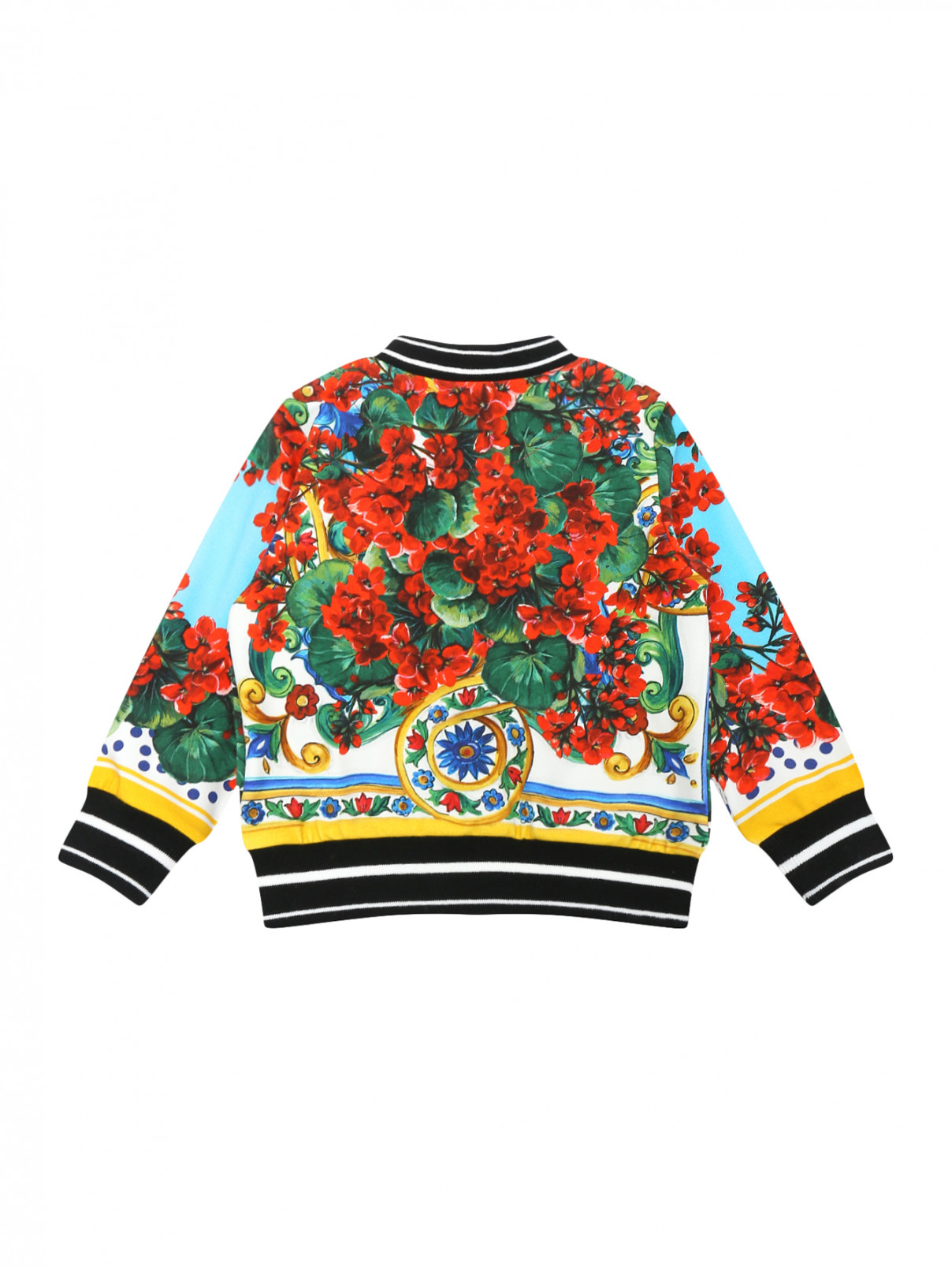 Толстовка хлопковая с узором Dolce & Gabbana  –  Общий вид  – Цвет:  Мультиколор