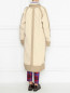 Пальто крупной вязки с отделкой тканью Maison Margiela  –  МодельВерхНиз1