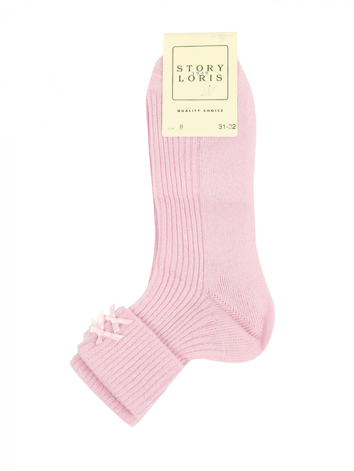 Носки из хлопка с декором Story Loris  –  Общий вид  – Цвет:  Розовый