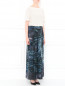 Юбка-макси из шелка с абстрактным узором Alberta Ferretti  –  Модель Общий вид