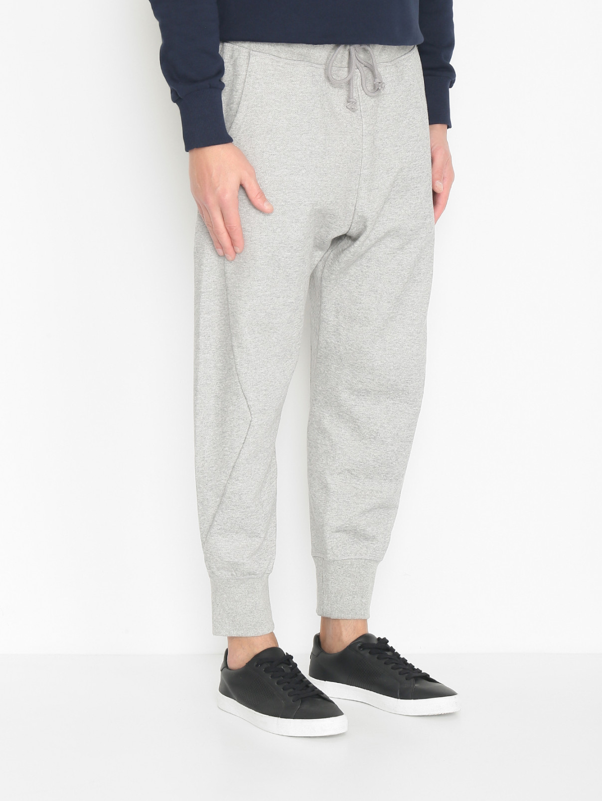 Трикотажные брюки на резинке Adidas Originals  –  МодельВерхНиз1