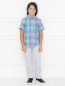 Хлопковая рубашка в клетку Ralph Lauren  –  МодельОбщийВид