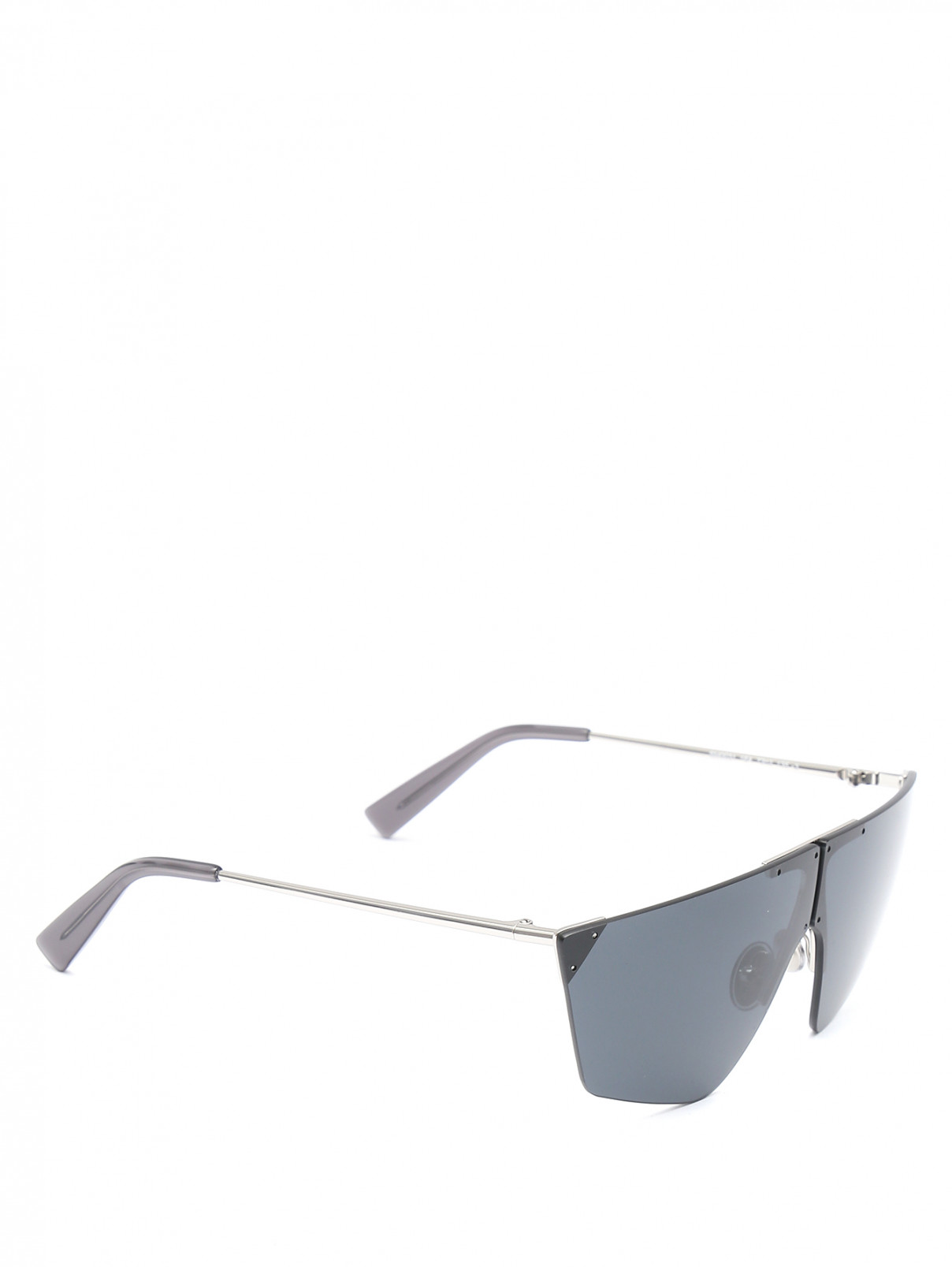 Очки солнцезащитные с металлическими дужками Max Mara  –  Обтравка1  – Цвет:  Черный