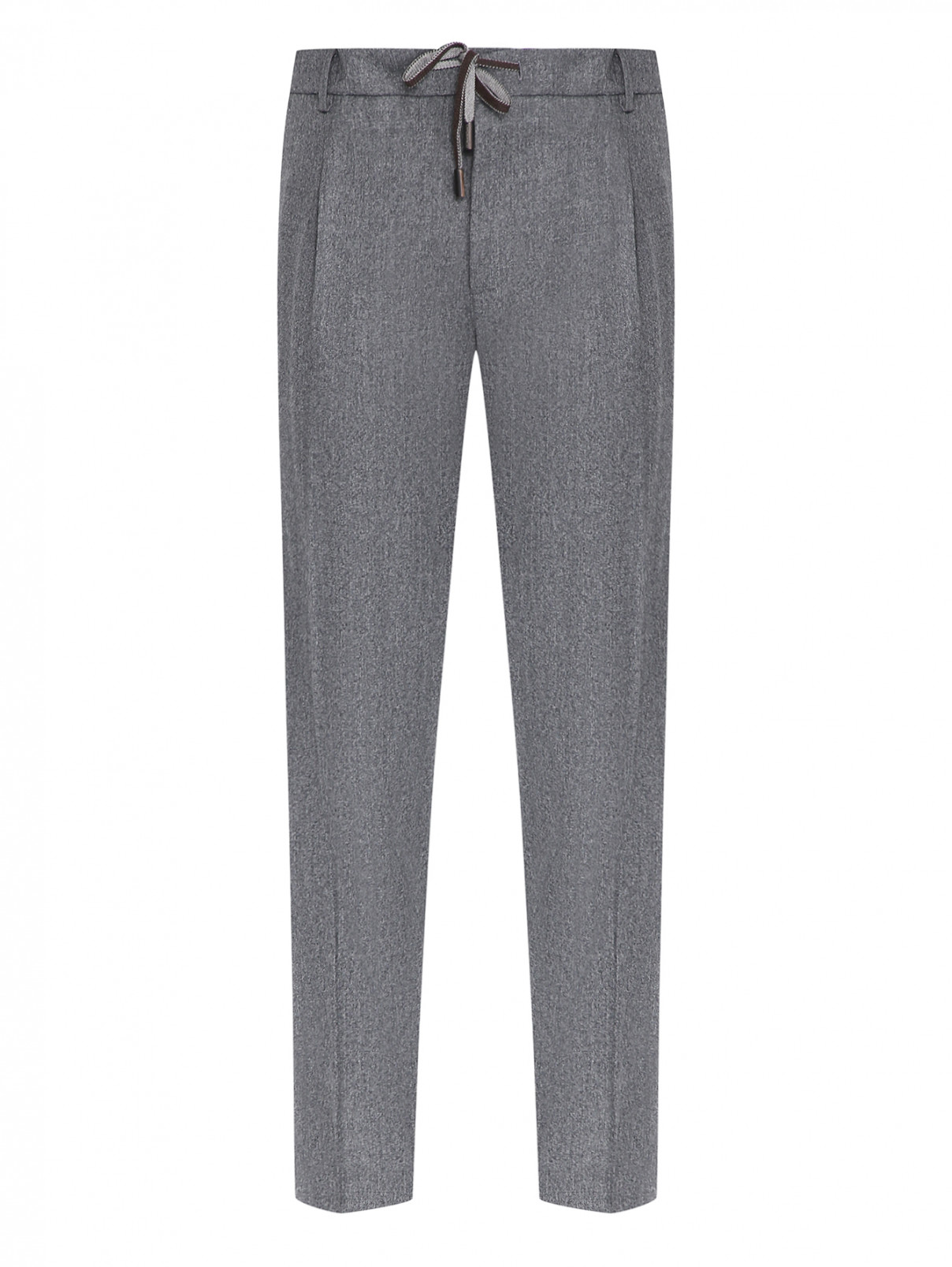 Базовые брюки из шерсти Capobianco  –  Общий вид  – Цвет:  Серый