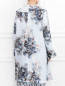Легкое пальто из шелка с цветочным узором Marina Rinaldi  –  Модель Верх-Низ1