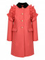 Шерстяное пальто с жемчужными пуговицами и бархатным воротником Gucci  –  Общий вид