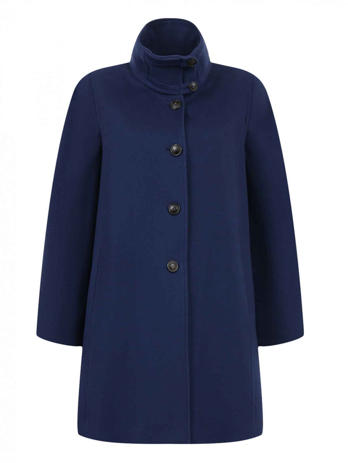 Пальто из шерсти Armani Collezioni  –  Общий вид  – Цвет:  Синий