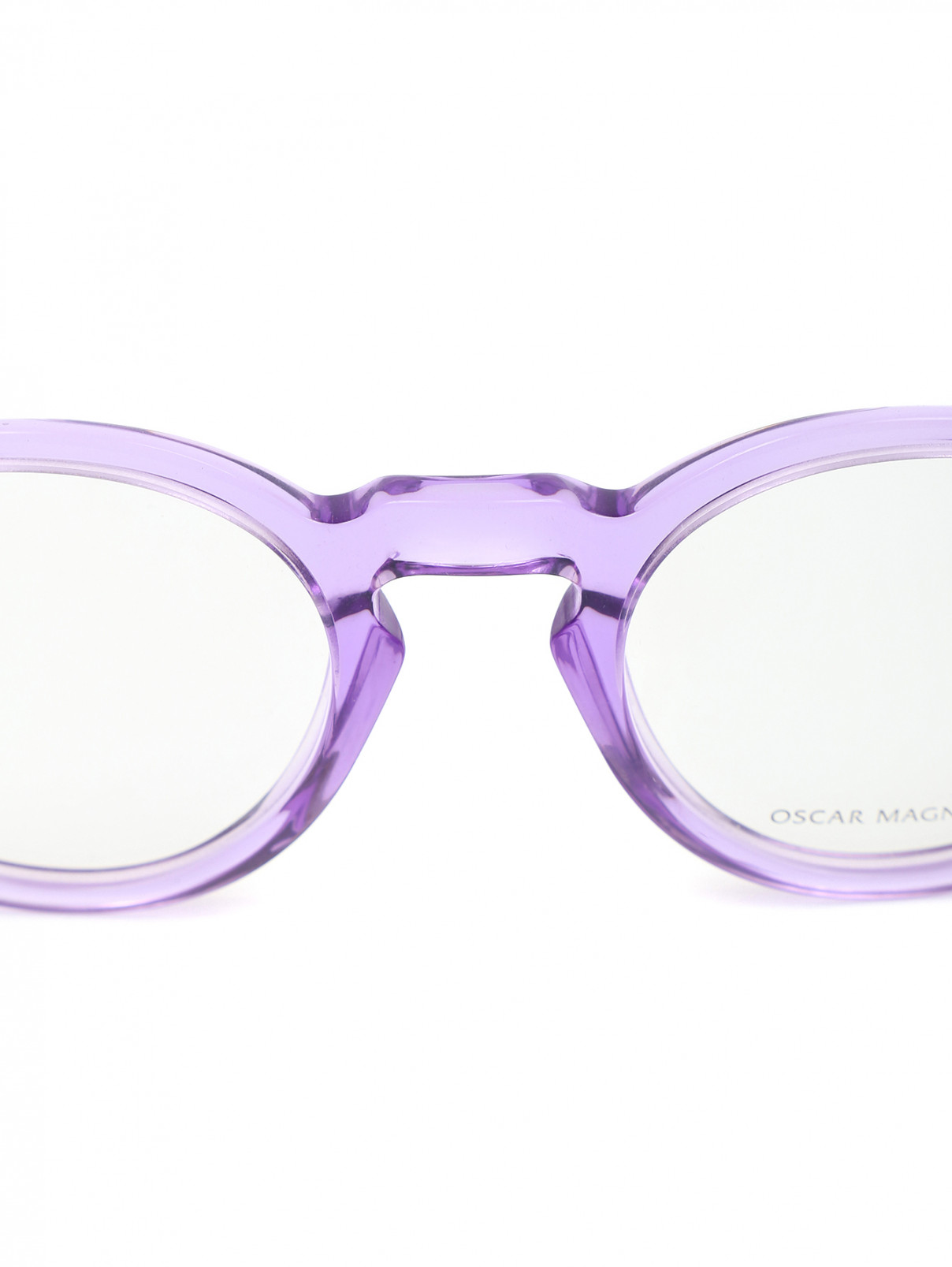Круглая оправа с прозрачными стеклами Oscar Magnuson  –  Деталь1  – Цвет:  Фиолетовый