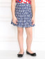 Хлопковая юбка-трапеция с узором Marni  –  Модель Верх-Низ
