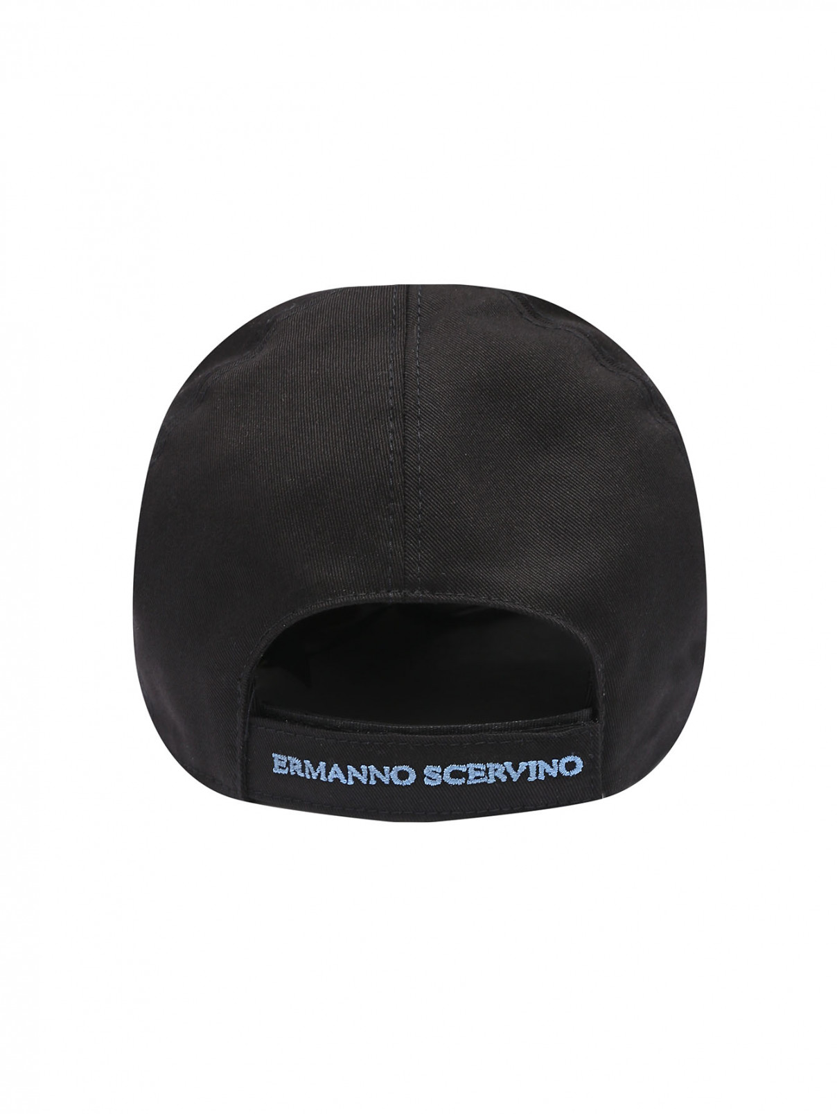 Кепка из хлопка с вышивкой Ermanno Scervino  –  Обтравка2  – Цвет:  Черный
