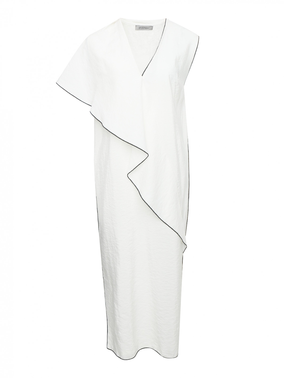 Платье из шелка свободного кроя Sportmax  –  Общий вид  – Цвет:  Белый