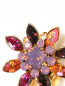 Клипсы в виде цветки декорированные кристаллами Poggi  –  Деталь
