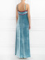 Платье из шелкового бархата с контрастной отделкой Alberta Ferretti  –  МодельВерхНиз1