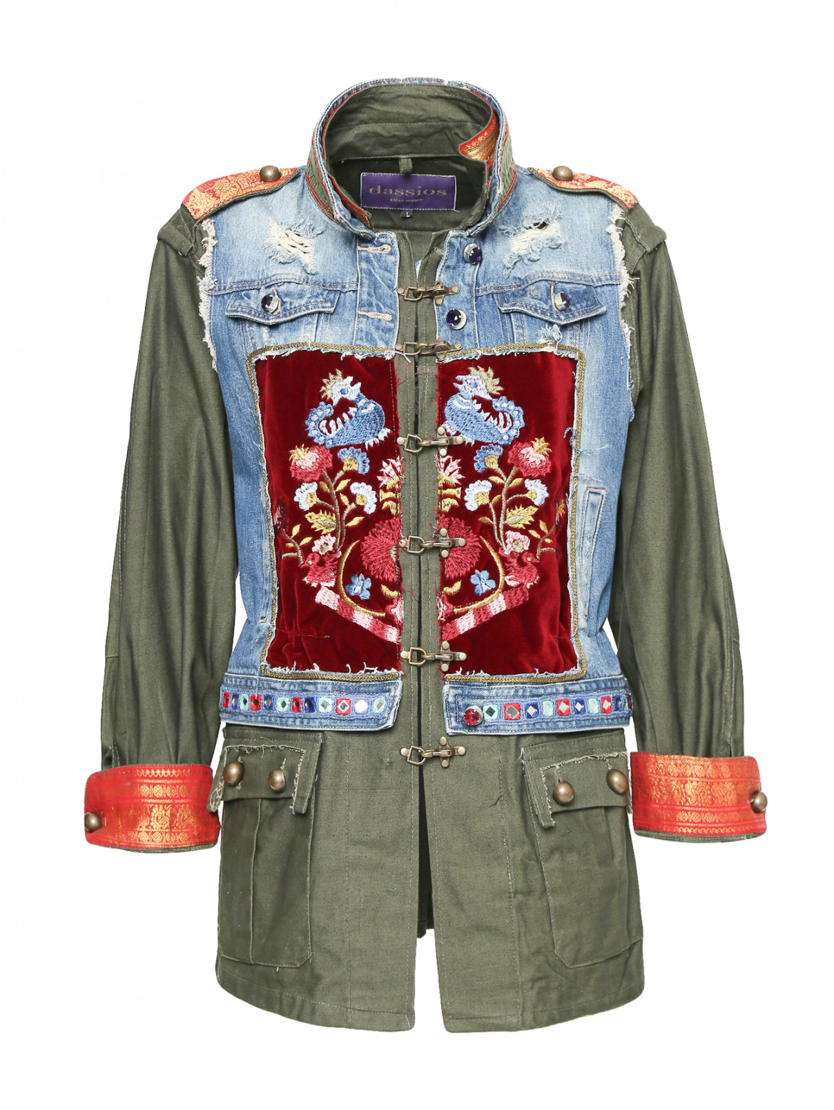 Куртка с декоративной аппликацией D.A.T.E.  –  Общий вид  – Цвет:  Мультиколор