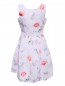 Платье хлопковое с цветочным узором Lapin House  –  Общий вид